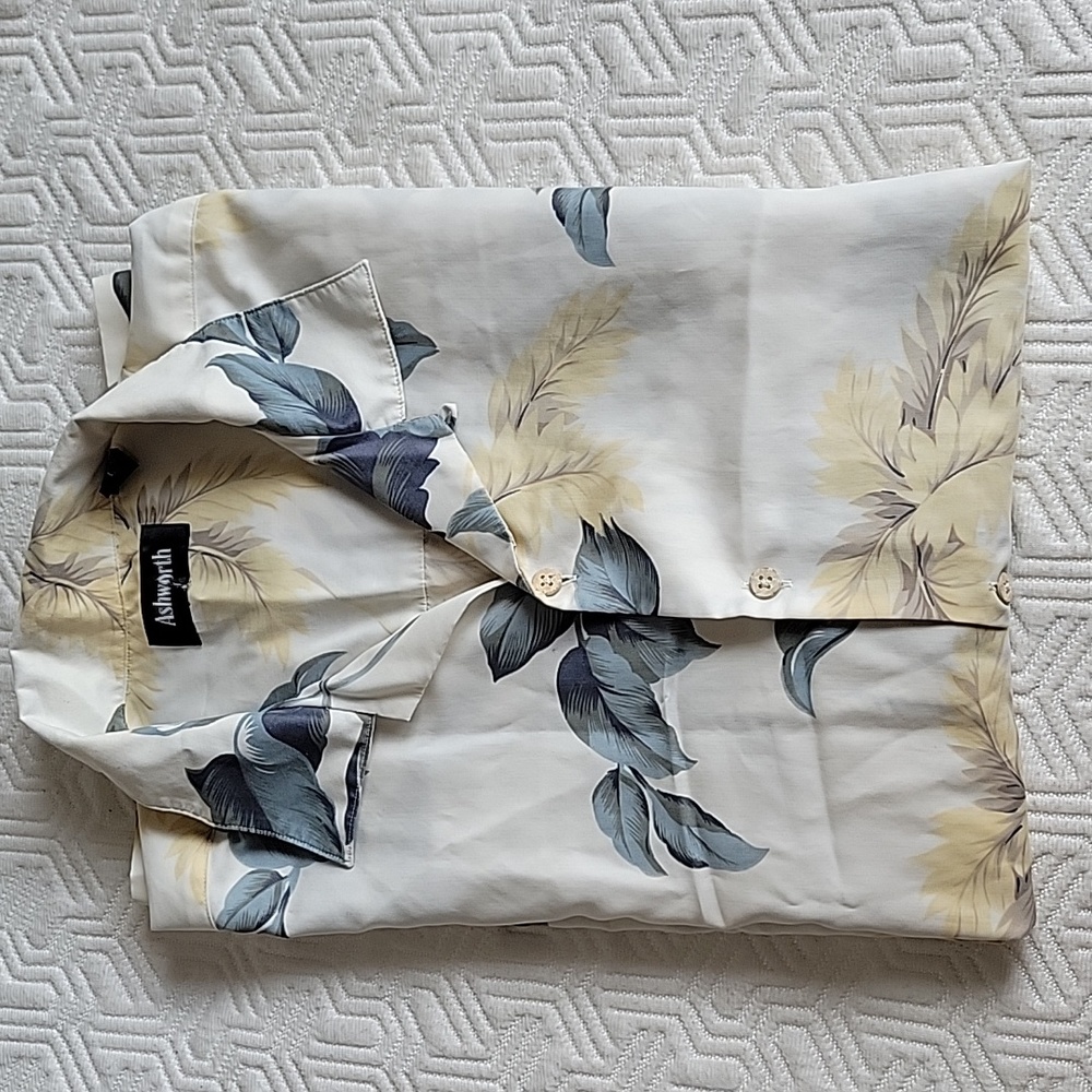 Vintage 90s Ashworth Tropical Hawaiian Short Sleeve Shirt